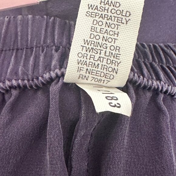 Vintage Purple Silk Lounge Pajama Pants Size Small Unbranded Quiet Luxury Hygge - Picture 4 of 9